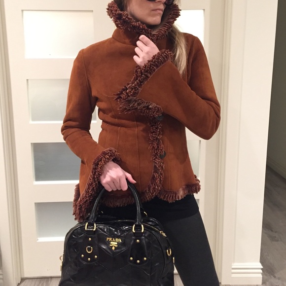 ARMANI COLLEZIONI reversible shearling coat - Picture 2 of 8